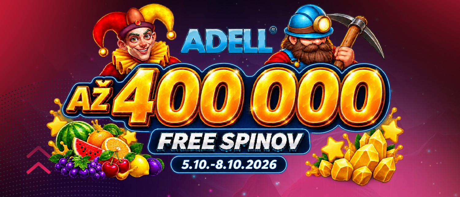 Až 400 000 voľných zatočení od SYNOT TIP v hrách Adell